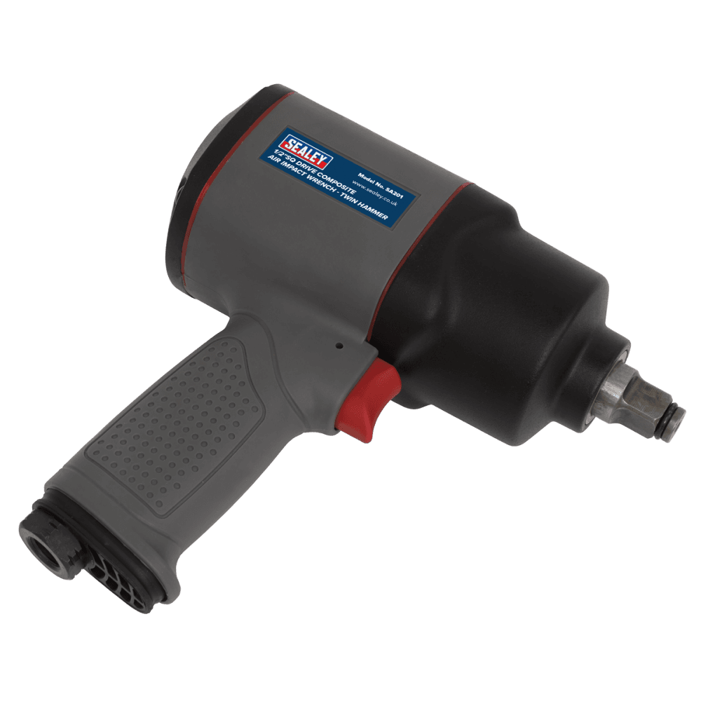 Sealey Air Impact Wrench 1/2"Sq Drive Composite Twin Hammer Model No- SA201
