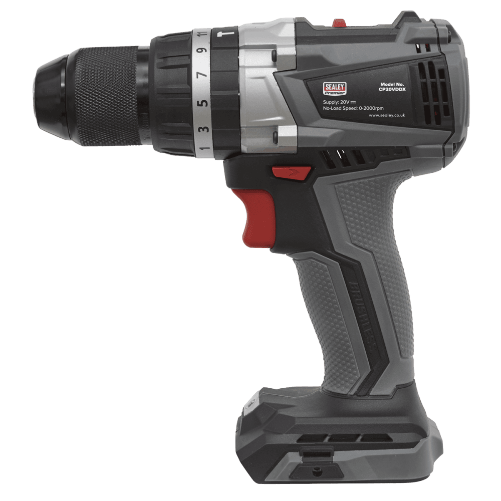 Sealey Brushless Hammer Drill/Driver 20V 13mm - Body Only Model No- CP20VDDX