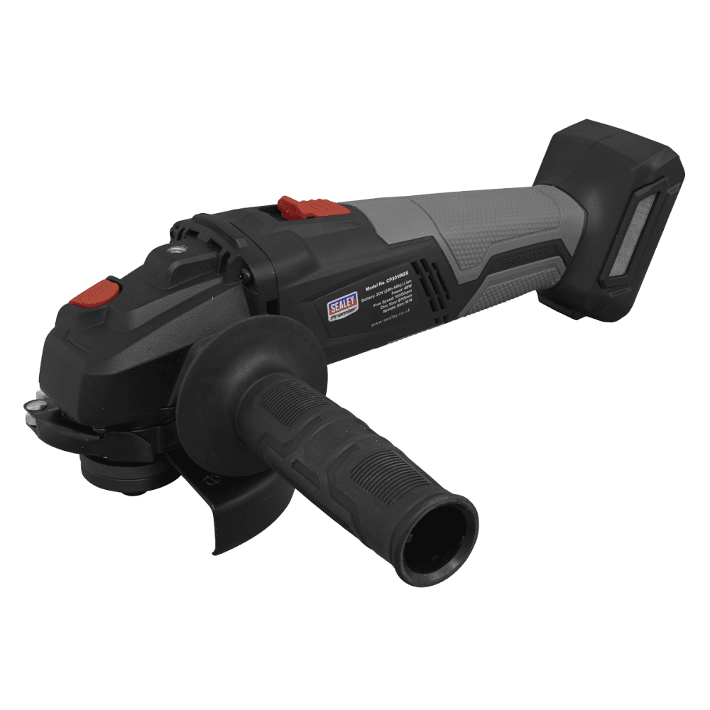 Sealey Premier SV20 Series 115mm Brushless Cordless Angle Grinder 20V - Body Only Model No- CP20VAGX