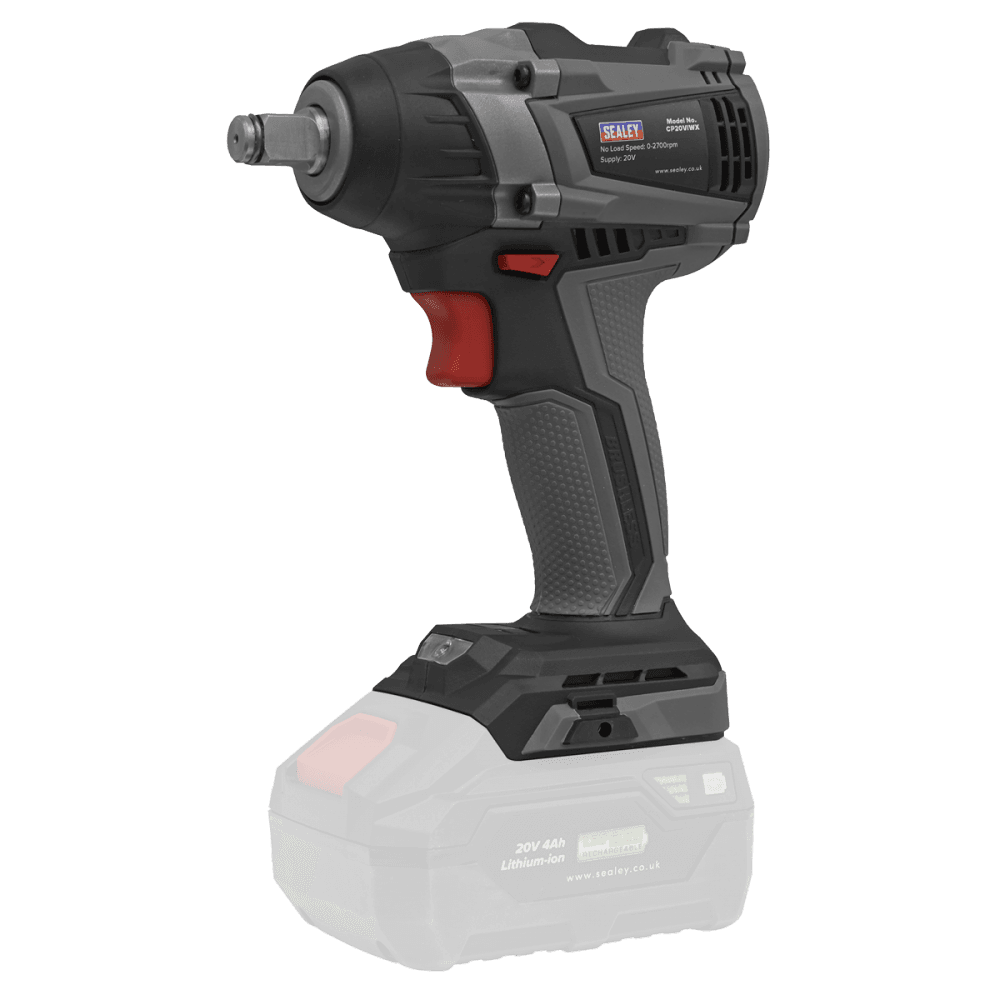Sealey Brushless Impact Wrench Kit 1/2"Sq Drive 20V 300Nm - 2 Batteries Model No- CP20VIWXKIT