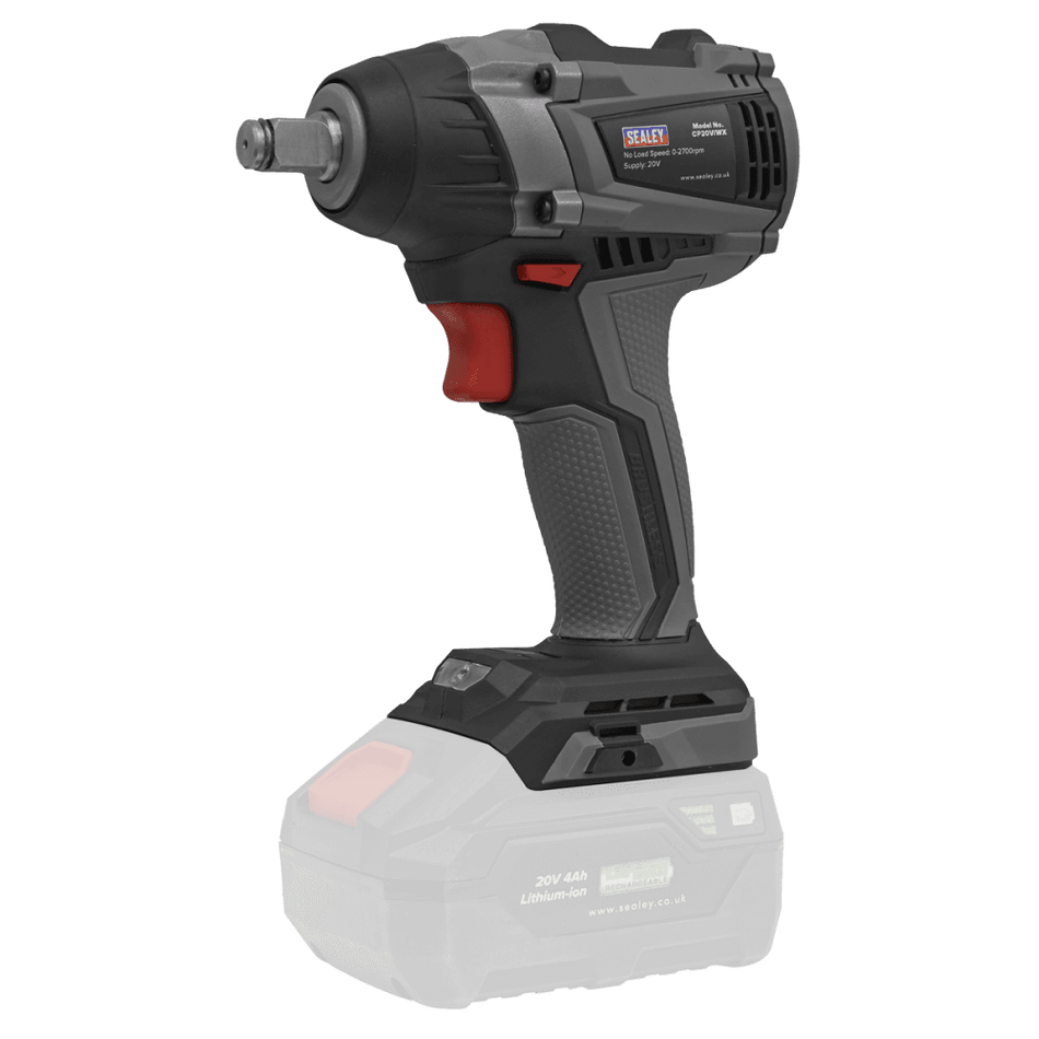 Sealey Brushless Impact Wrench 20V 1/2"Sq Drive 300Nm - Body Only Model No- CP20VIWX