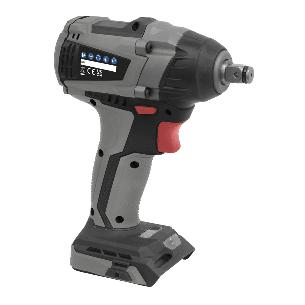 Sealey Brushless Impact Wrench 20V 1/2"Sq Drive 300Nm - Body Only Model No- CP20VIWX