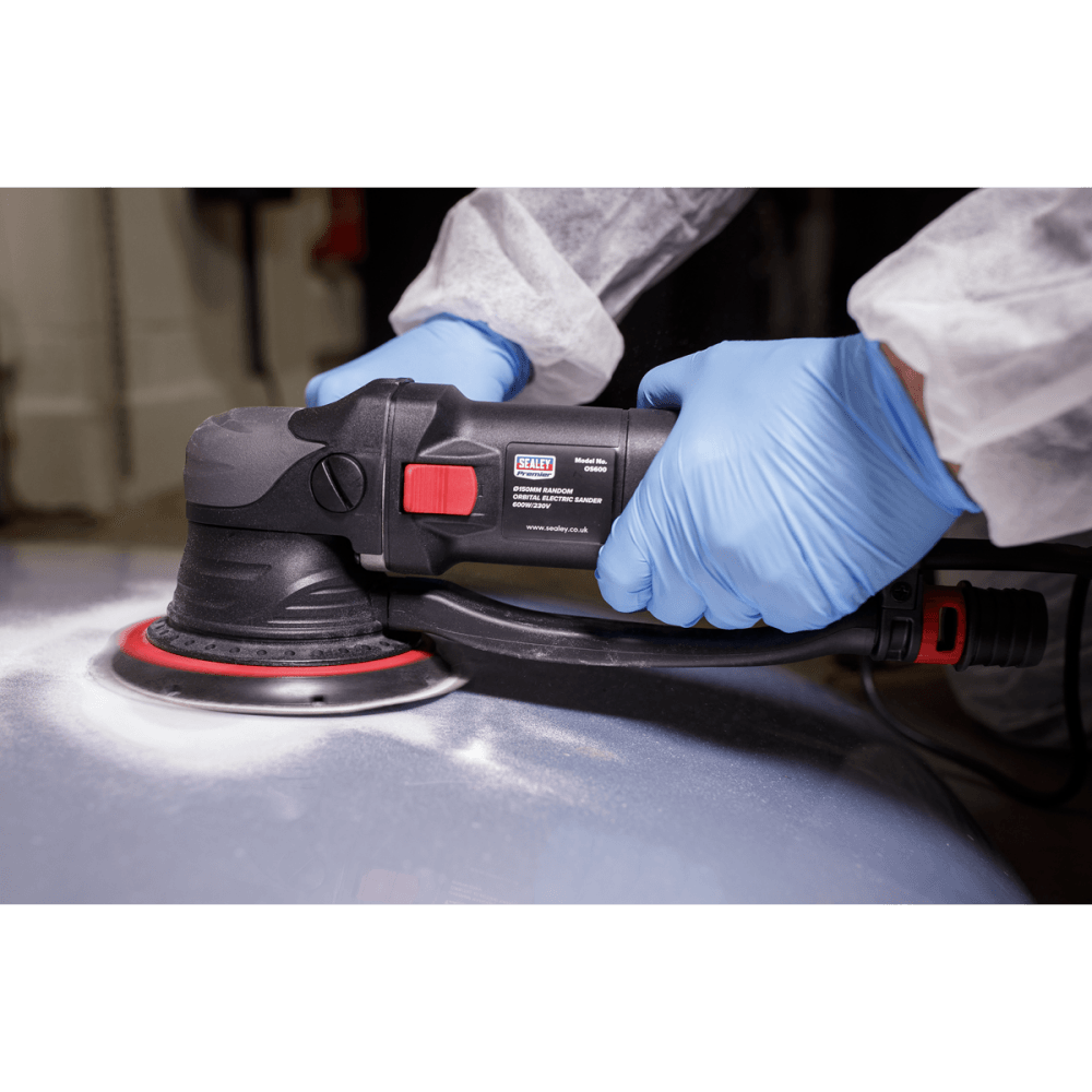 Sealey Premier 150mm Dual Action Variable Speed Electric Sander 600W/230V Model No- OS600