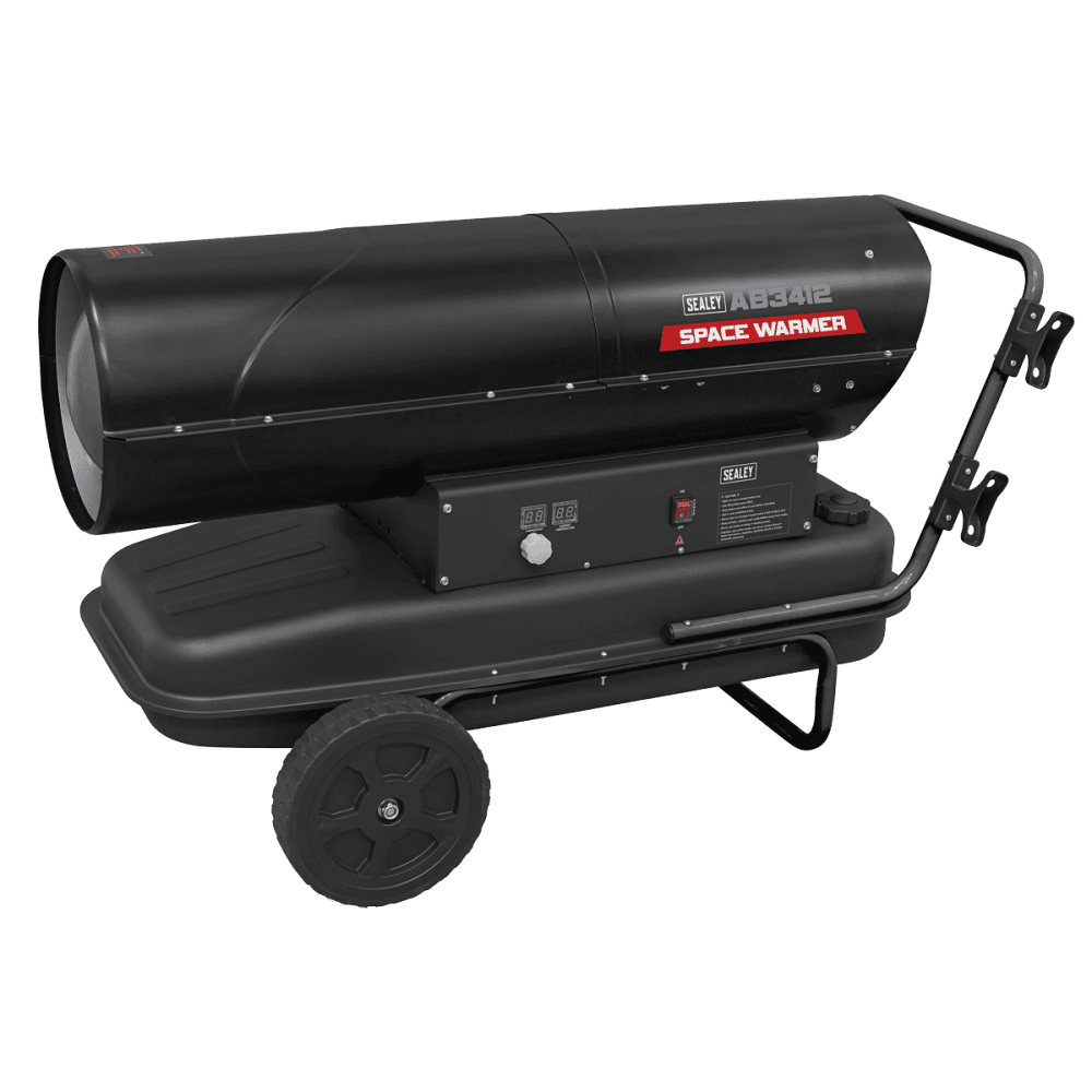 Sealey Space Warmer® Kerosene/Diesel Heater with Wheels 340,000Btu/hr Model No- AB3412