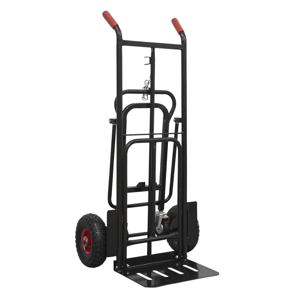 Sealey Heavy-Duty 3-in-1 Sack Truck with PU Tyres 300kg Capacity Model No- CST989HD