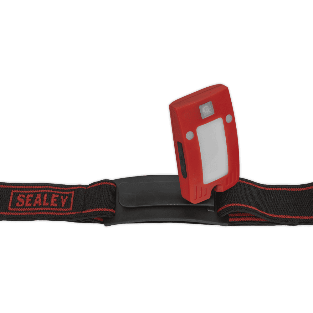 Sealey Rechargeable Head Torch 2W COB LED Auto Sensor Red Model No- LED360HTR
