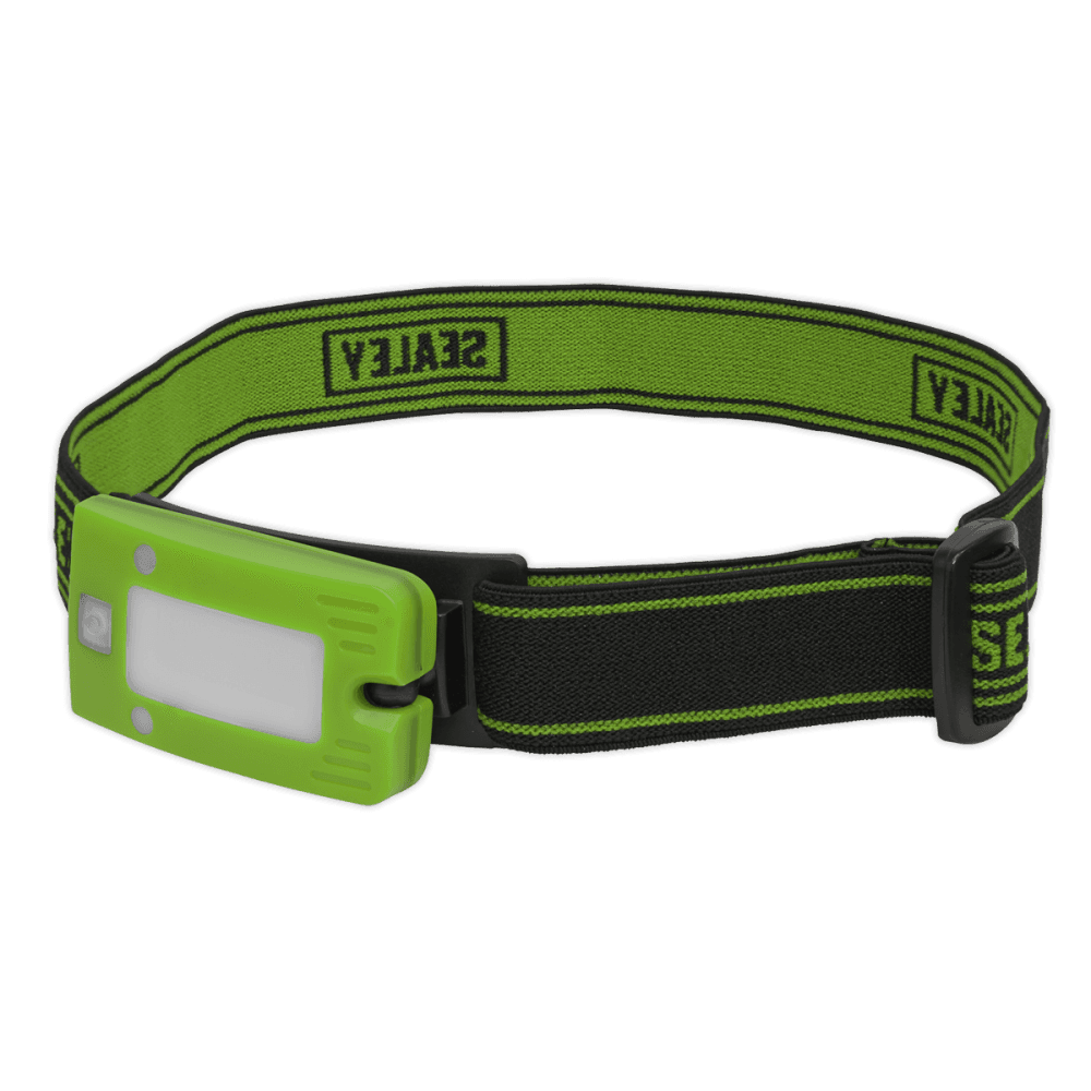 Sealey Rechargeable Head Torch 2W COB LED Auto Sensor Green Model No- LED360HTG