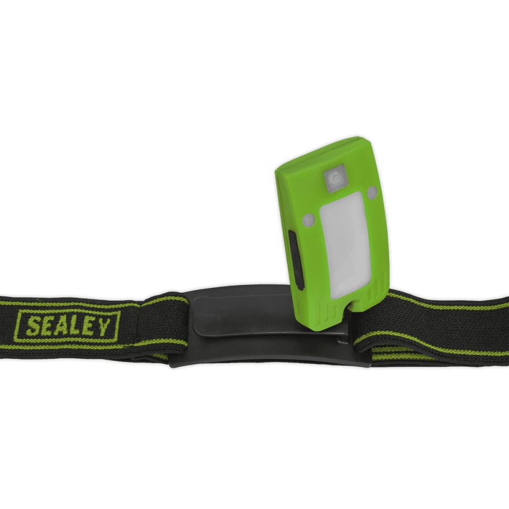 Sealey Rechargeable Head Torch 2W COB LED Auto Sensor Green Model No- LED360HTG