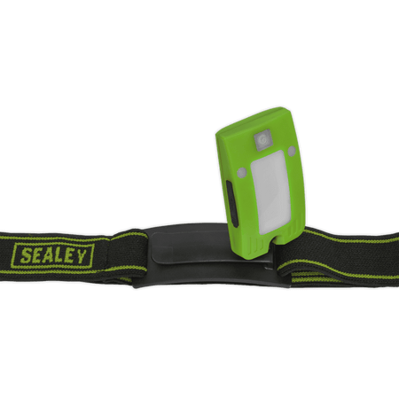 Sealey Rechargeable Head Torch 2W COB LED Auto Sensor Green Model No- LED360HTG