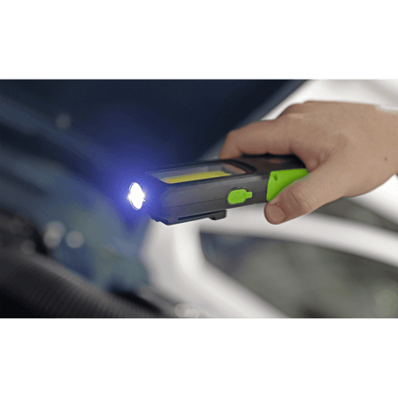 Sealey Rechargeable Inspection Lamp Green 5W COB + 3W LED + Power Bank Model No- LED318G