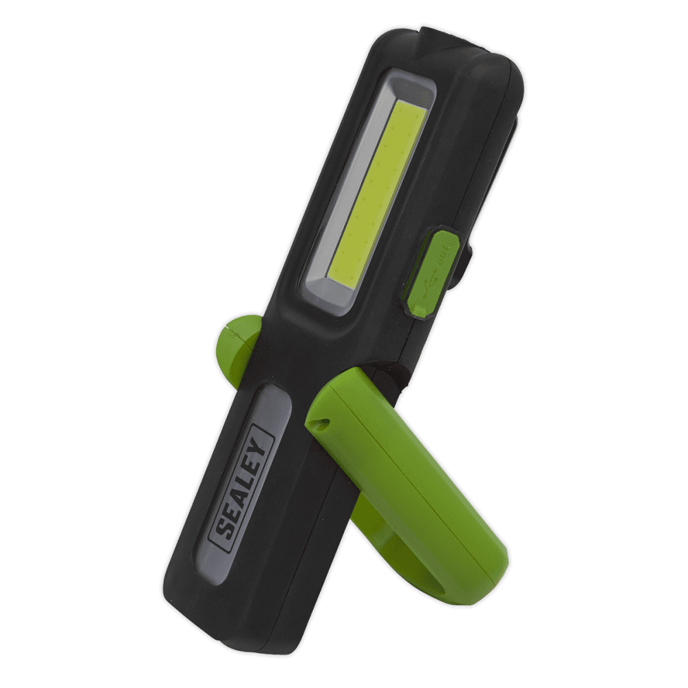 Sealey Rechargeable Inspection Lamp Green 5W COB + 3W LED + Power Bank Model No- LED318G