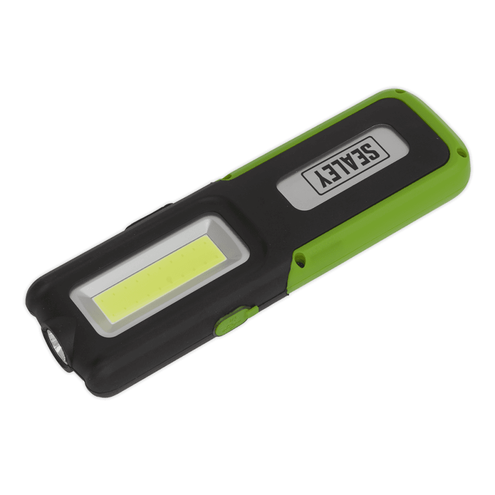 Sealey Rechargeable Inspection Lamp Green 5W COB + 3W LED + Power Bank Model No- LED318G