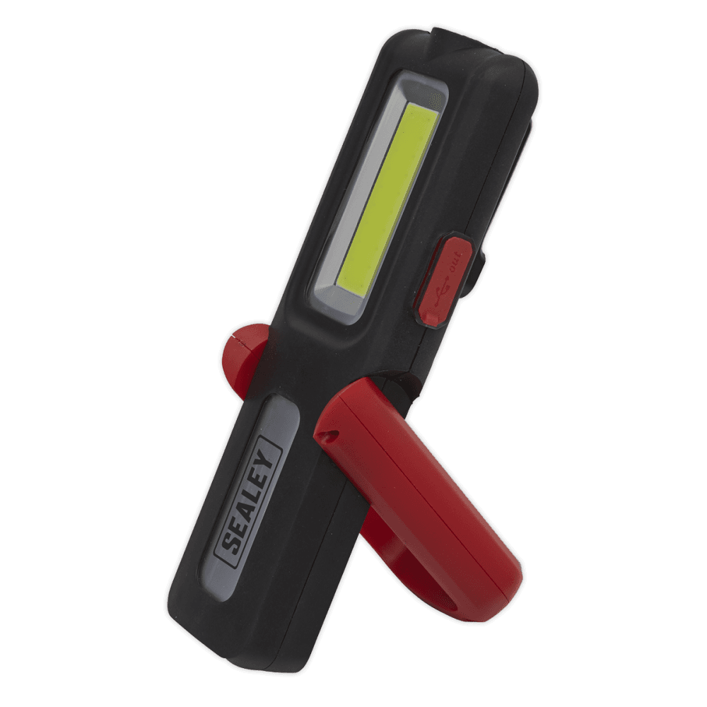 Sealey Rechargeable Inspection Lamp Red 5W COB + 3W LED + Power Bank Model No- LED318R