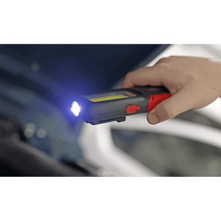 Sealey Rechargeable Inspection Lamp Red 5W COB + 3W LED + Power Bank Model No- LED318R