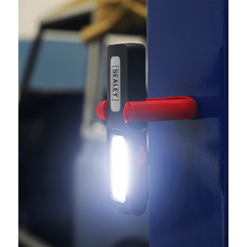 Sealey Rechargeable Inspection Lamp Red 5W COB + 3W LED + Power Bank Model No- LED318R