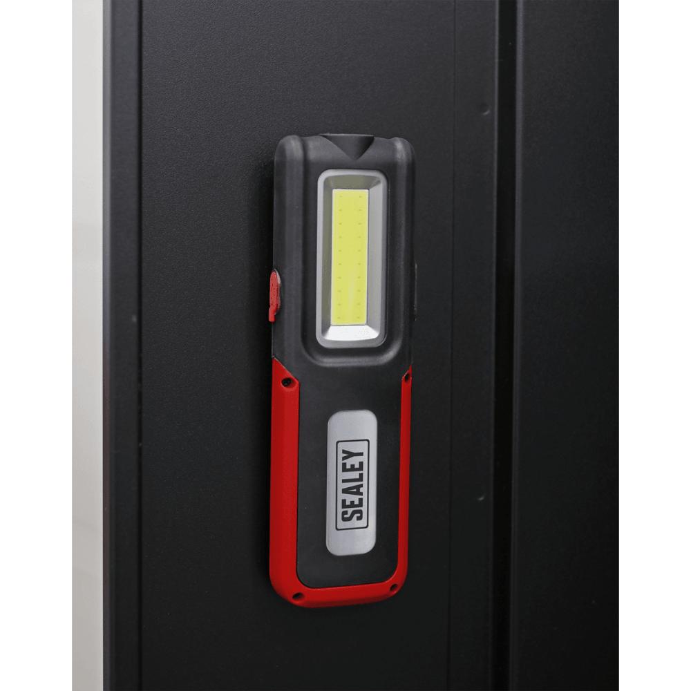 Sealey Rechargeable Inspection Lamp Red 5W COB + 3W LED + Power Bank Model No- LED318R