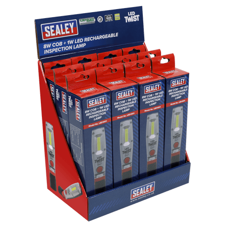 Sealey Rechargeable Inspection Lamp 8W LED - Display Box of 12 Model No- LED1001DB