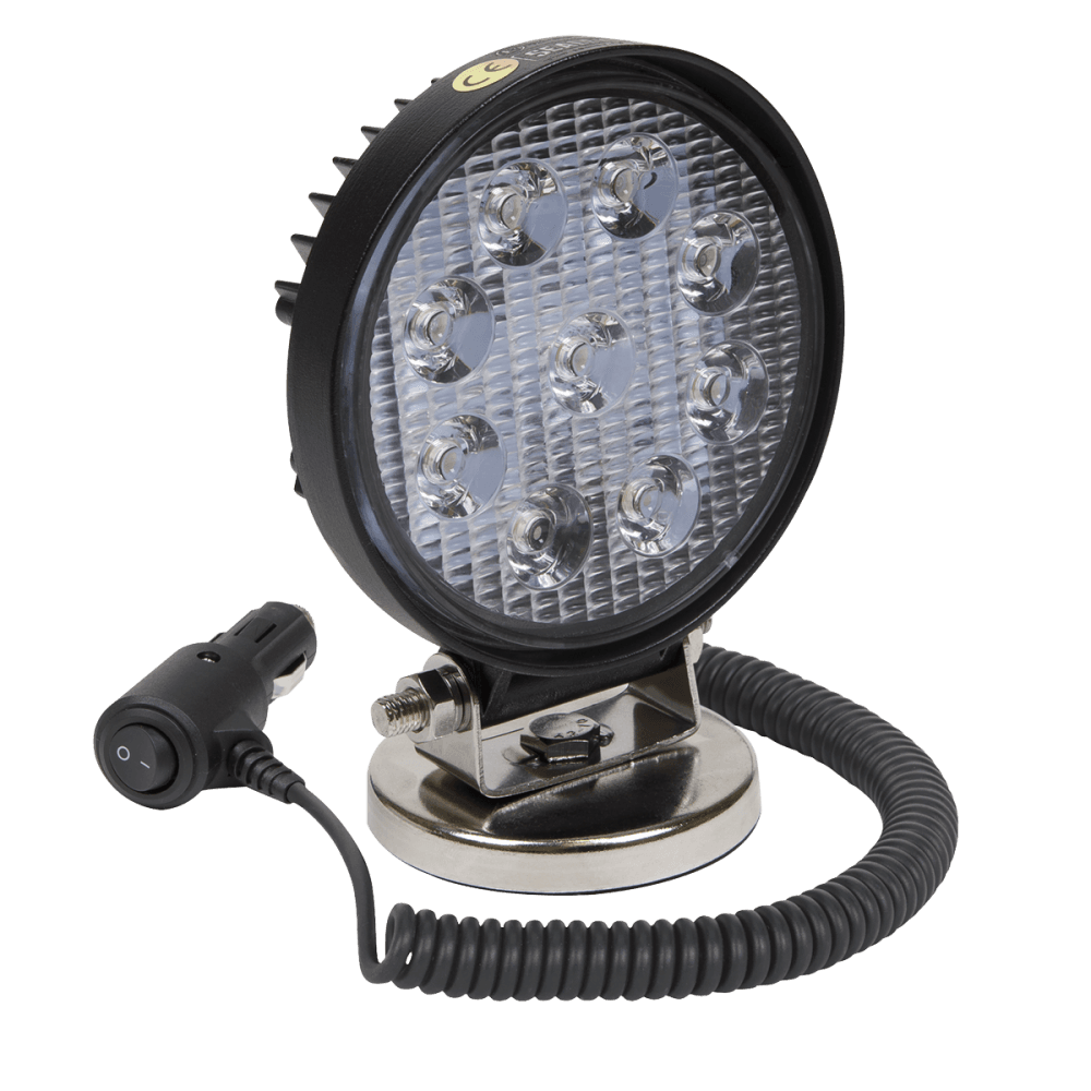 Sealey Round Worklight with Magnetic Base 27W SMD LED Model No- LED3RM