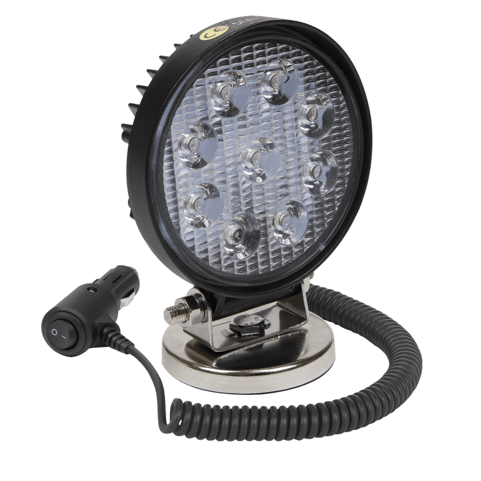Sealey Round Worklight with Magnetic Base 27W SMD LED Model No- LED3RM