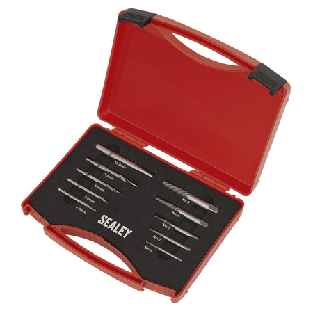 Sealey Step Drill Screw/Bolt Extractor Set 10pc Model No- AK8187