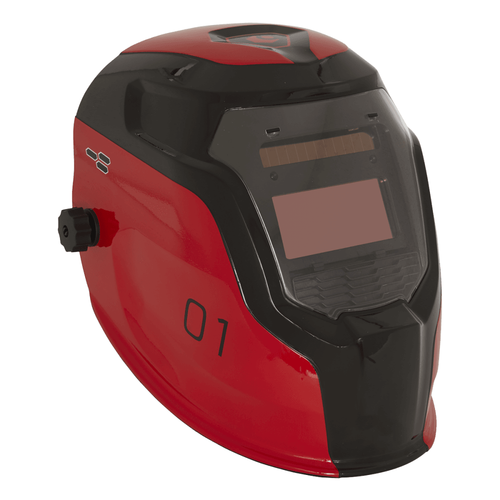 Sealey Auto Darkening Welding Helmet Shade 9-13 - Red Model No- PWH1