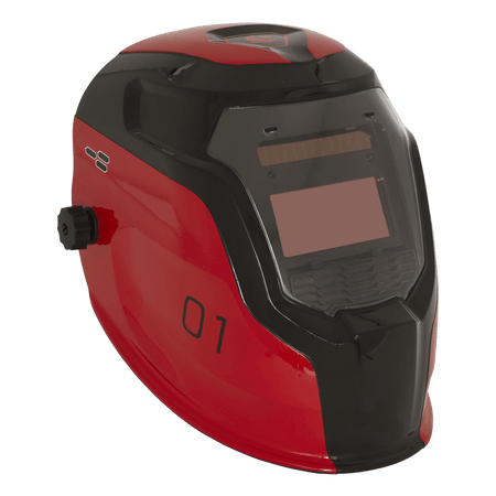Sealey Auto Darkening Welding Helmet Shade 9-13 - Red Model No- PWH1