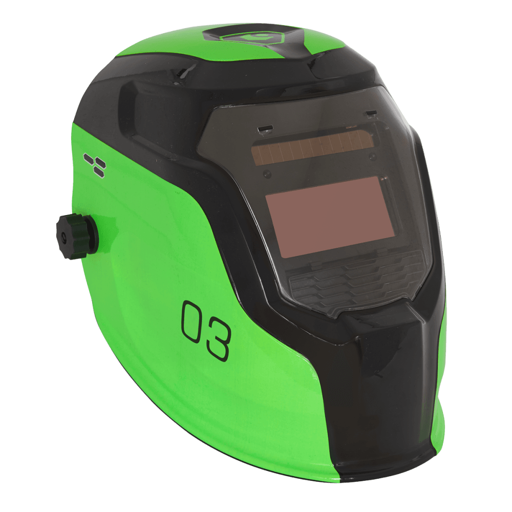 Sealey Auto Darkening Welding Helmet Shade 9-13 - Green Model No- PWH3