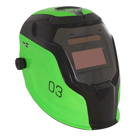 Sealey Auto Darkening Welding Helmet Shade 9-13 - Green Model No- PWH3