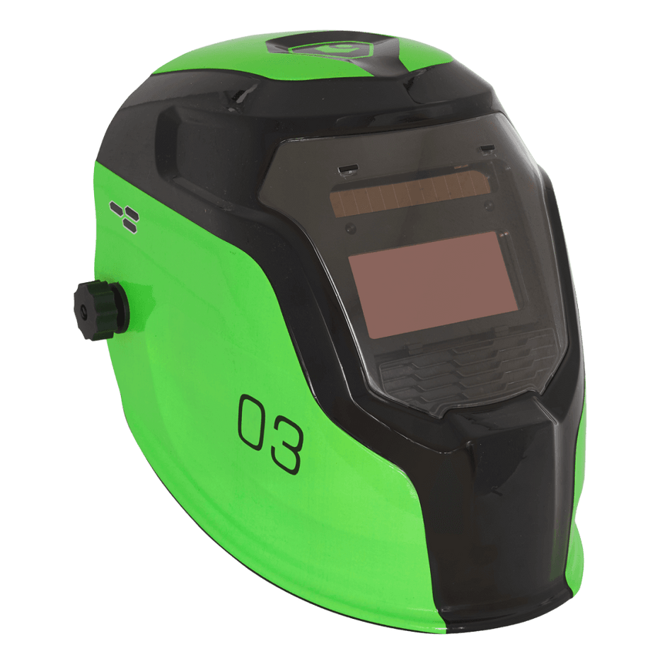Sealey Auto Darkening Welding Helmet Shade 9-13 - Green Model No- PWH3