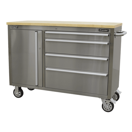 Sealey Mobile Stainless Steel Tool Cabinet 4 Drawer Model No- AP4804SS