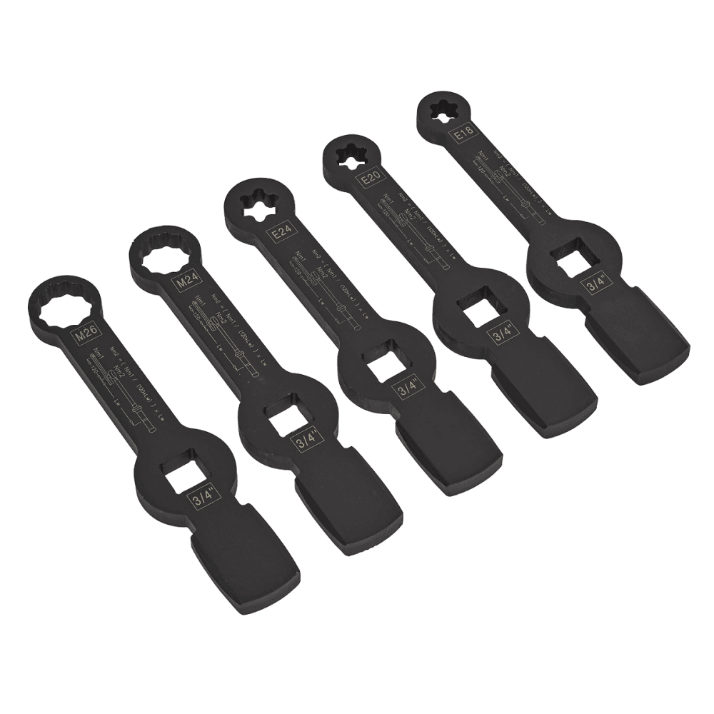 Sealey Brake Caliper Slogging Wrench Set 5pc Model No- CV212