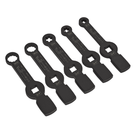 Sealey Brake Caliper Slogging Wrench Set 5pc Model No- CV212