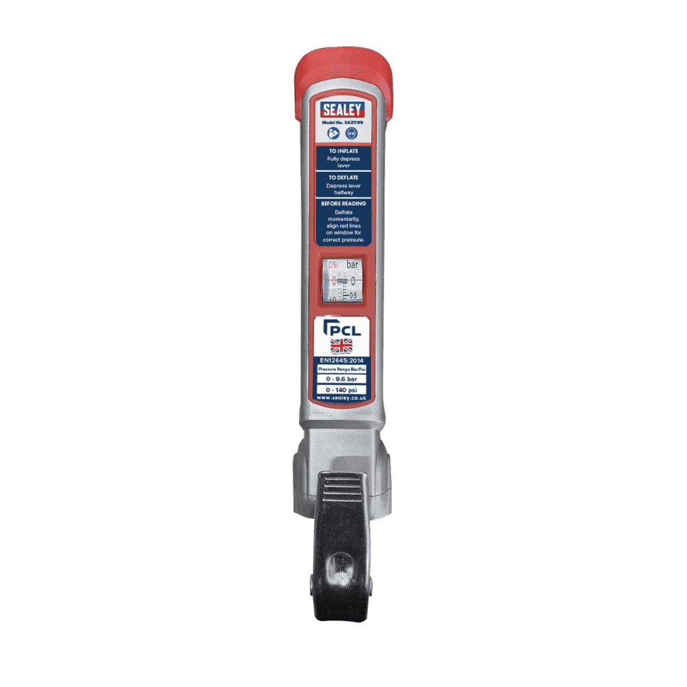 Sealey Tyre Inflator 2.5m Hose with Twin Clip-On Connector Model No- SA37/95