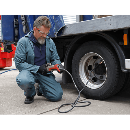 Sealey Digital Tyre Inflator 2.7m Hose with Clip-On Connector Model No- SA375