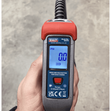 Sealey Digital Tyre Inflator 0.5m Hose with Push-On Connector Model No- SA374