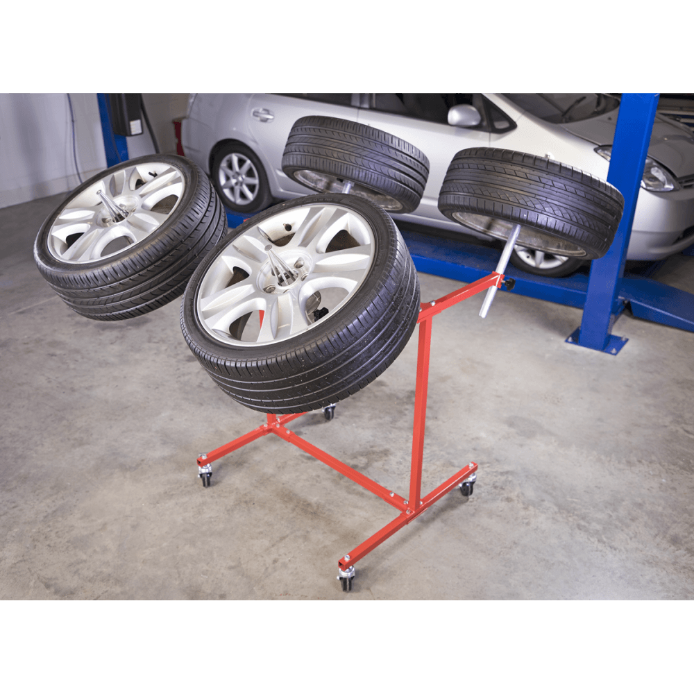 Sealey Alloy Wheel Painting/Repair Stand Heavy-Duty - 4 Wheel Capacity Model No-MK71