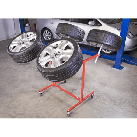 Sealey Alloy Wheel Painting/Repair Stand Heavy-Duty - 4 Wheel Capacity Model No-MK71