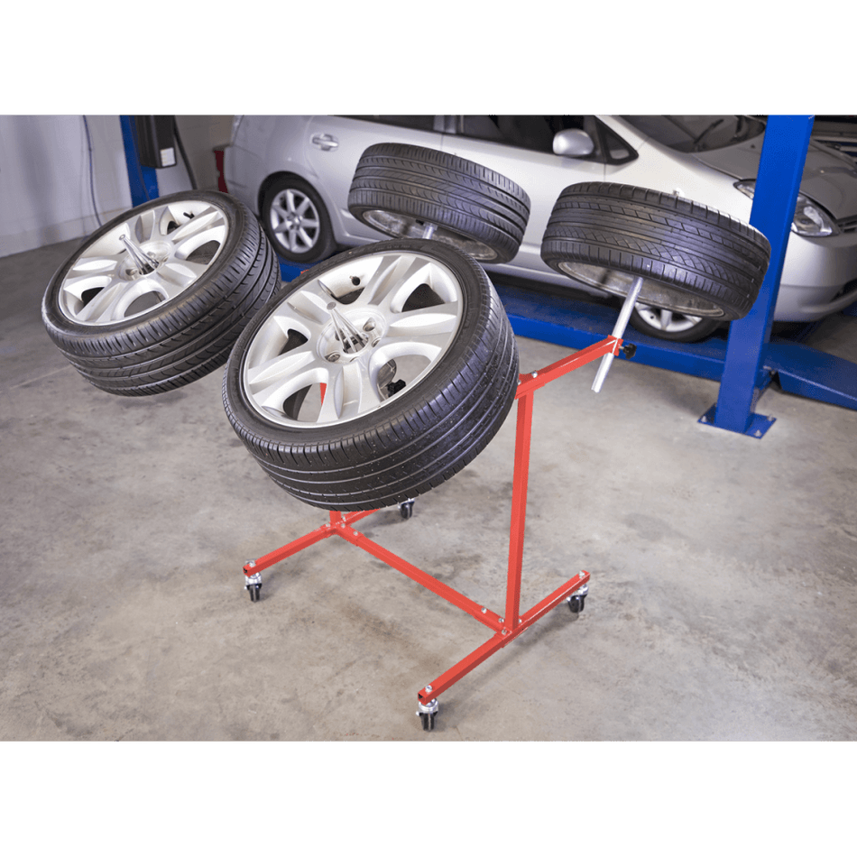 Sealey Alloy Wheel Painting/Repair Stand Heavy-Duty - 4 Wheel Capacity Model No-MK71