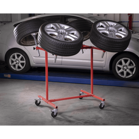 Sealey Alloy Wheel Painting/Repair Stand Heavy-Duty - 4 Wheel Capacity Model No-MK71
