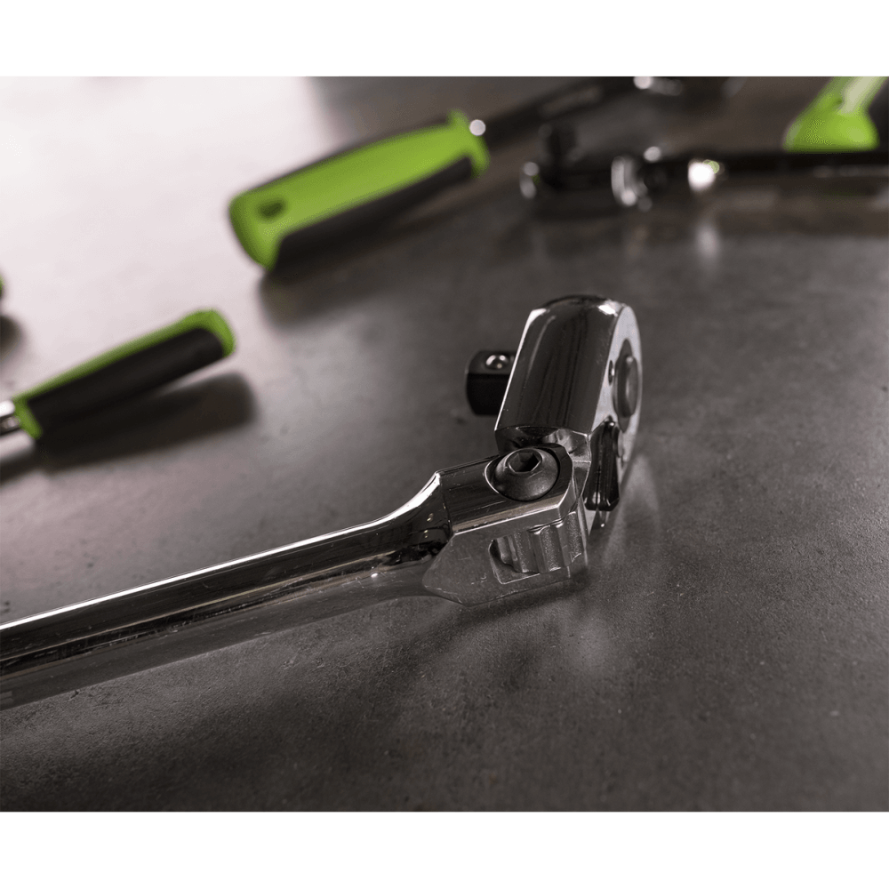 Sealey Ratchet Wrench 3/8"Sq Drive Extra Long Flexi-Head Flip Reverse Model No-S01208