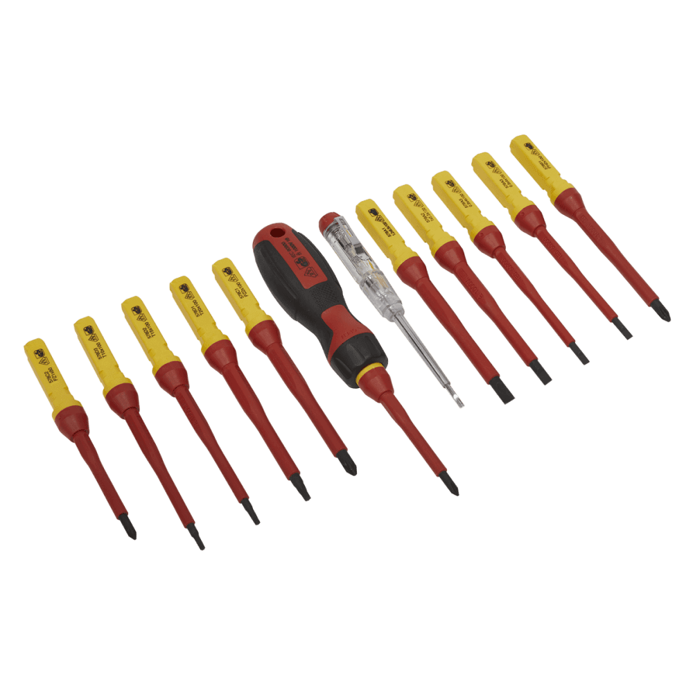 Sealey Screwdriver Set 13pc Interchangeable - VDE Approved Model No-AK6128