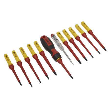Sealey Screwdriver Set 13pc Interchangeable - VDE Approved Model No-AK6128