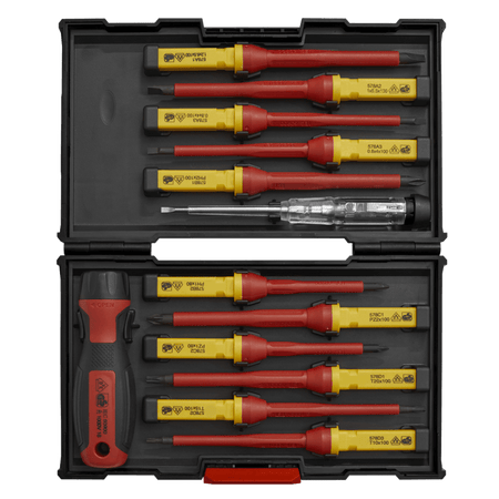 Sealey Screwdriver Set 13pc Interchangeable - VDE Approved Model No-AK6128