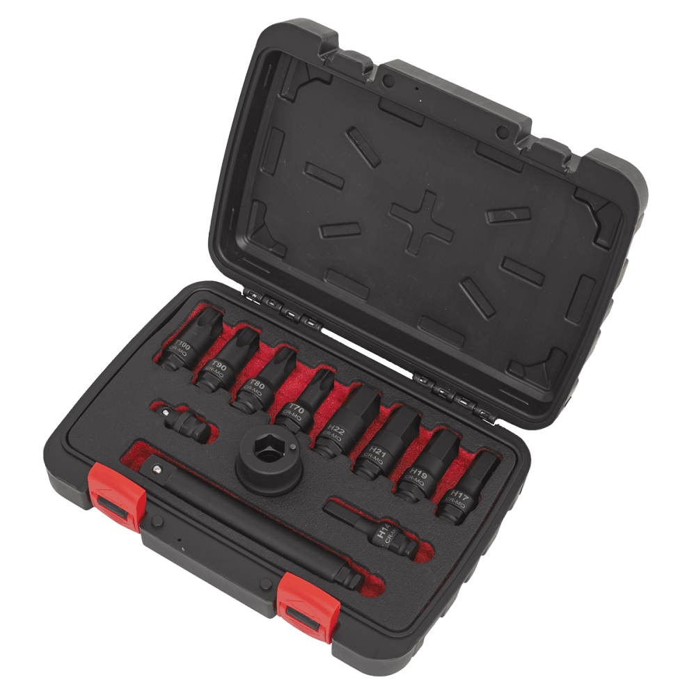 Sealey Impact Socket Bit & Accessories Set 12pc 3/4"Sq Drive Model No-AK5617