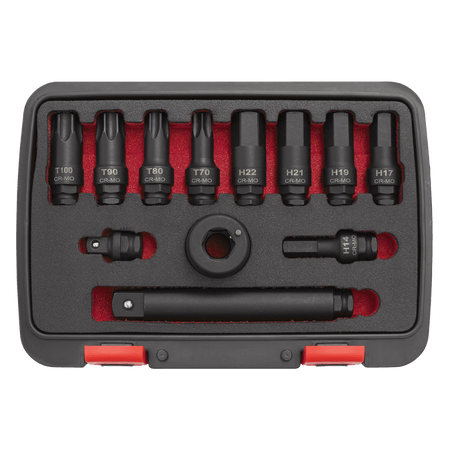Sealey Impact Socket Bit & Accessories Set 12pc 3/4"Sq Drive Model No-AK5617