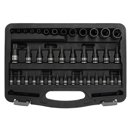 Sealey TRX-Star* Socket & Security Socket Bit Set 38pc 1/4", 3/8" & 1/2"Sq Drive Model No-AK6197B