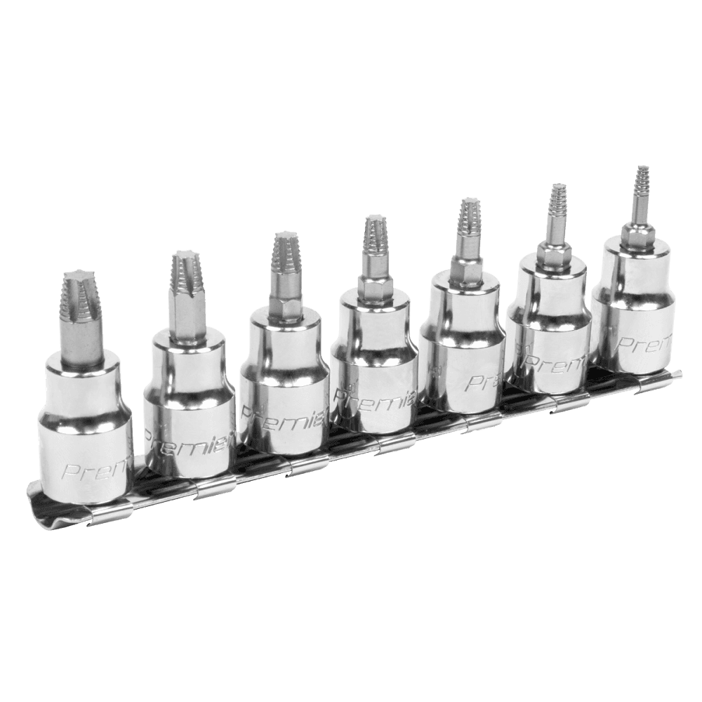 Sealey Premier Lock-On™ TRX-Star* Socket Bit Set 3/8"Sq Drive 7pc Model No-AK62263