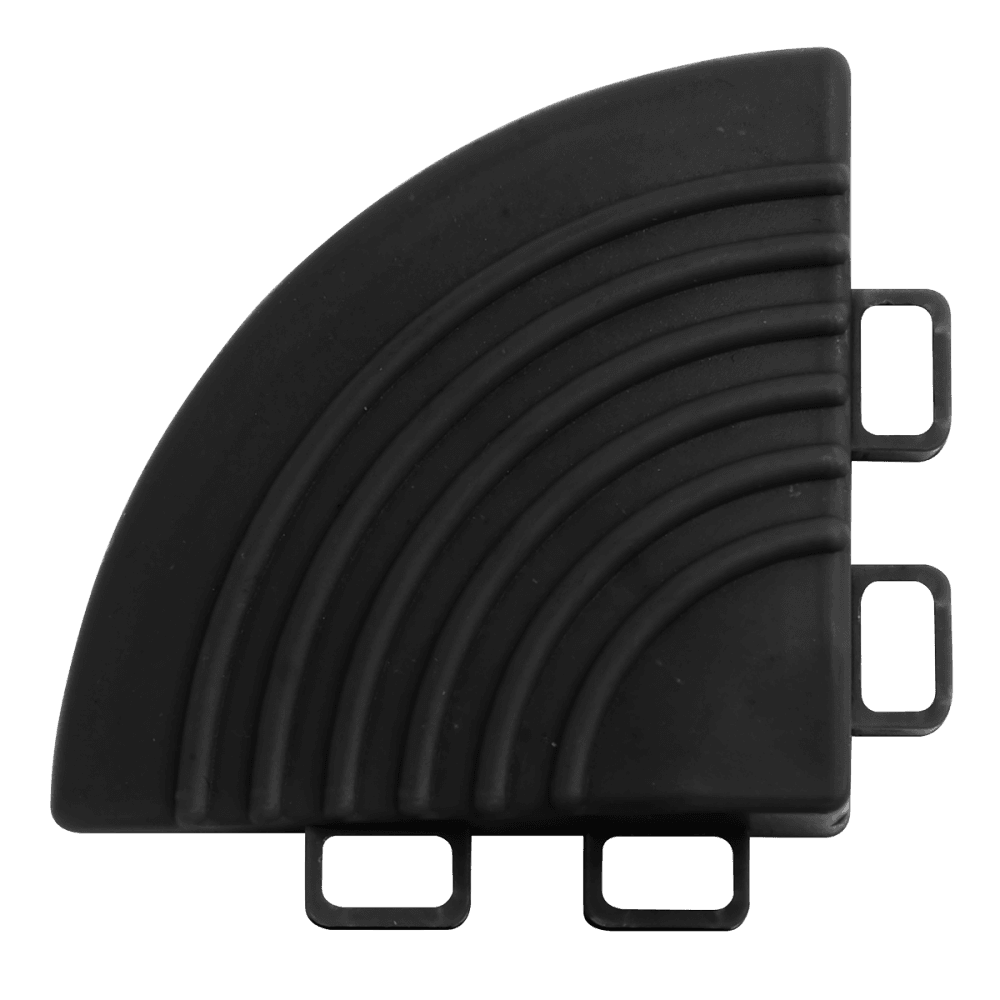 Sealey Polypropylene Floor Tile Corners 60 x 60mm Black - Pack of 4 Model No-FT3CB