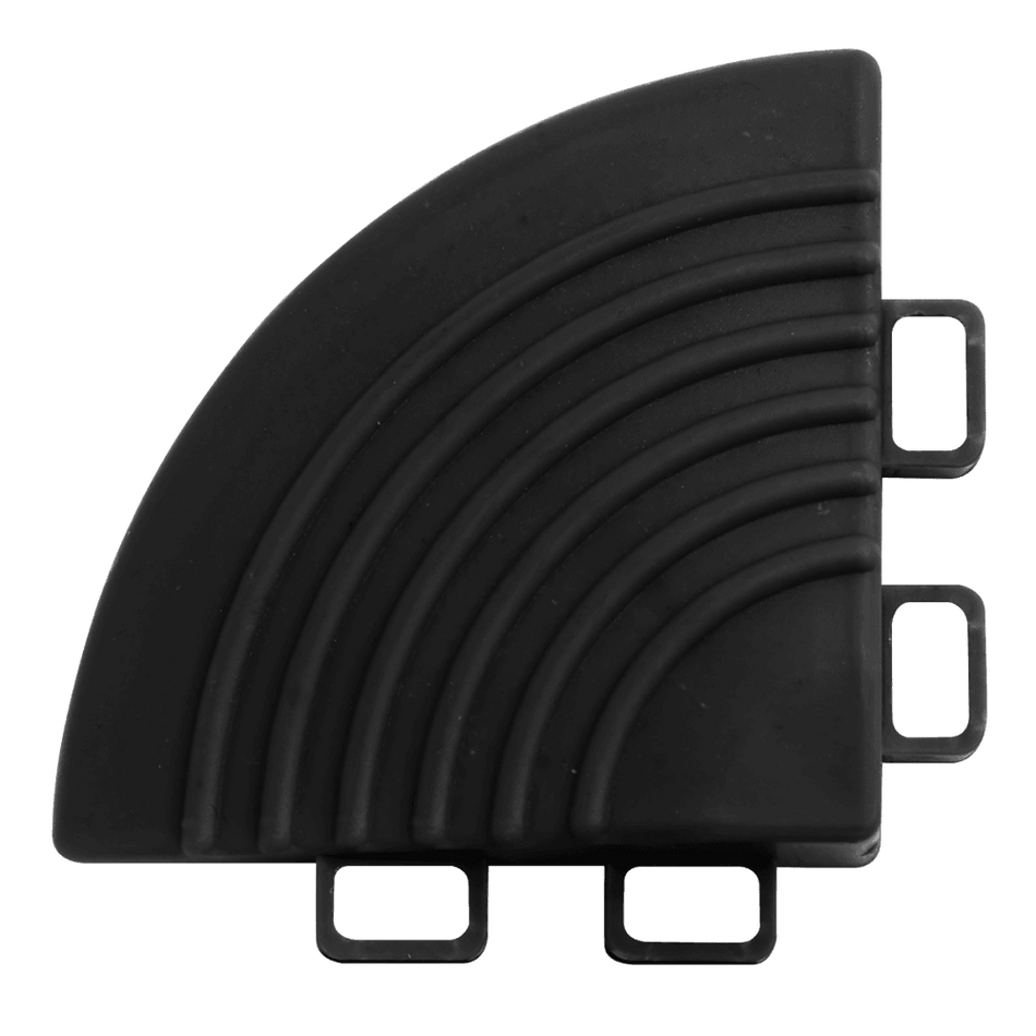 Sealey Polypropylene Floor Tile Corners 60 x 60mm Black - Pack of 4 Model No-FT3CB
