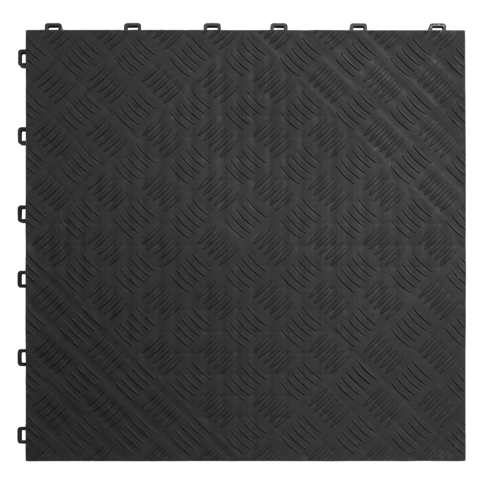 Sealey Polypropylene Floor Tile 400 x 400mm - Black Treadplate - Pack of 9 Model No-FT3B